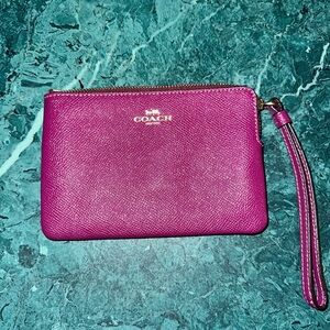 Coach Pink Wristlet Clutch